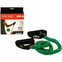 Ligasport Tube Band With Handles And Fabric Cover Green TPEFB3