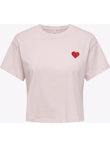 ONLY ONLBRIANNA S/S O-NECK TOP BOX JRS 15371982-Pale LilacTomato pure heart Lilac