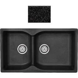 Crown Economic R 92 Granite Ένθετος Νεροχύτης Γρανίτη Αντιστρεφόμενος 6892 Granite Black 91x51cm