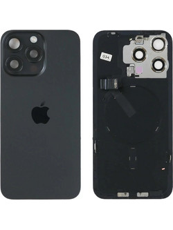 Γνήσιο Πίσω Γυαλί με NFC Flex/Flash & Camera lens για iPhone 15 Pro Max - Black Titanium