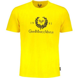 GIAN MARCO VENTURI YELLOW MEN'S SHORT SLEEVED T-SHIRT - AU01419LINO_GIYELLOW