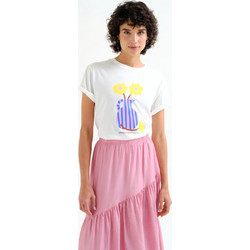COMPANIA FANTASTICA T-Shirt with Vase Print 62C/42103 - White