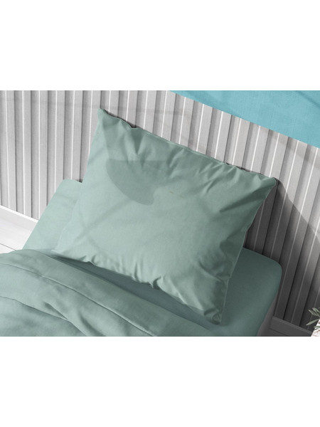 ΜΑΞΙΛΑΡΟΘΗΚΗ Solid 497 50X70 Aqua Cotton 100% Dimcol