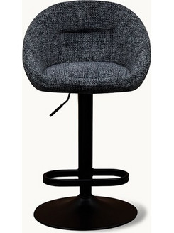 RAVENNA Σκαμπό Μπαρ Grimaldo Charcoal Tweed με Μαύρη Βάση 51 x 49,5 x 87-108(Υ) cm