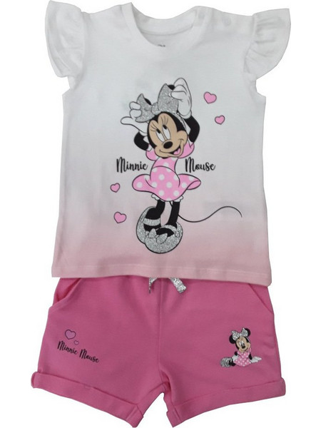Μπλούζα με Σορτσάκι Happy Minnie Pink