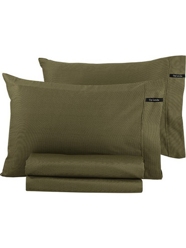Σετ Μαξιλαροθήκες Βαμβακοσατέν 50x70 Minimal Khaki 5206480691898
