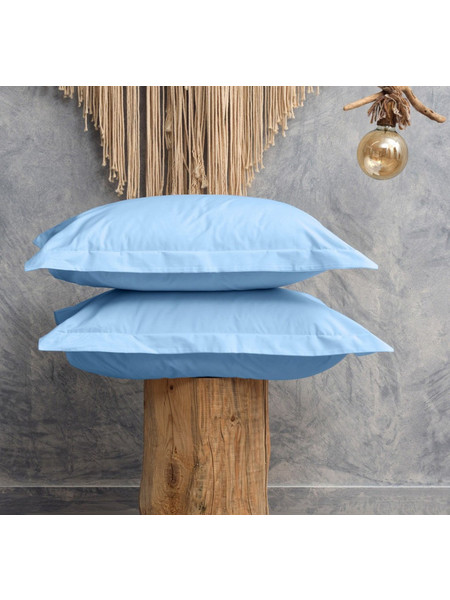 Μαξιλαροθήκες Σετ Melody Blue 200TC Percale Cotton Cokitex (50x70) 2Τεμ