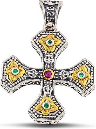 Γυναικείος Σταυρός DIMITRIOS Exclusive C272ROX από ασήμι 925