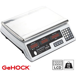 Ψηφιακή Επιτραπέζια Ζυγαριά 40kg Λευκή GeHOCK με INOX Πλατφόρμα PCS0401