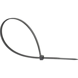 Alcasa Δεματικά Καλωδίων Πλαστικά 250mmx4.8mm σε Μαύρο χρώμα (100τμχ) (KAB-25S48)
