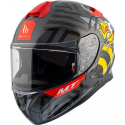 MT Targo B5 Bee Fluo Red Yellow Κράνος Μηχανής Full Face 1450gr