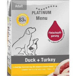 Platinum Natural Pet Food & Care Menu Adult with Duck & Turkey 375gr