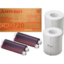 Mitsubishi Electric CK-D715 Γνήσια Μελανοταινία & Χαρτί για CP-D90DW-P/CP-D70DW-S/CP-D707DW-S 2τμχ 485076