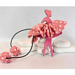 Αμυμώνη Χειροποίητα Scrunchies σε Ξύλινη Συσκευασία Μπαλαρίνα