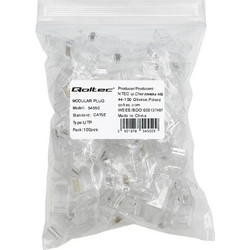 Qoltec Βύσμα RJ-45 100τμχ Χρυσό 54550