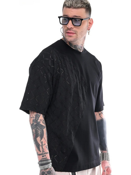 Stefan Contrast T-Shirt 3508-Black