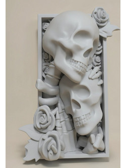 Άβαφη 3D Φιγούρα Book Nook Collection Skeleton Lover για Βάψιμο DIY (Δώρο τα Χρώματα)
