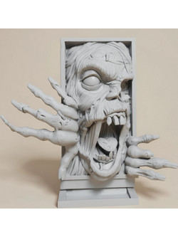 Άβαφη 3D Φιγούρα Book Nook Collection Zombie Digital Sculpture για Βάψιμο DIY (Δώρο τα Χρώματα)