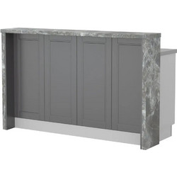 Πάγκος νησίδας Tahoma-Μήκος: 160 εκ.Γραφίτης-Siena Marble