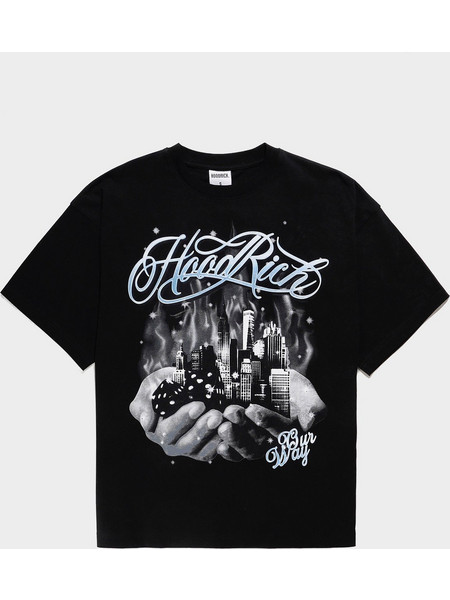 Hoodrich Chance Oversized Γυναικείο T-Shirt HW03260090 Black/White/Blues/Silver Rhinestone