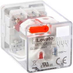 Ρελέ Τύπου Λυχνίας 8-Πόλων Με LED Σειράς HR7X 3 C/O 10A 250VAC/30VDC Τάση Πηνίου 110VAC