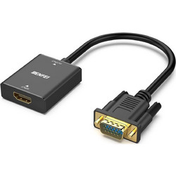Benfei Adapter Hdmi To Vga Unidirectional With Audio Jack 3.5mm black