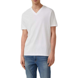 S.OLIVER Λευκό Τ-shirt με V 2175877 0100
