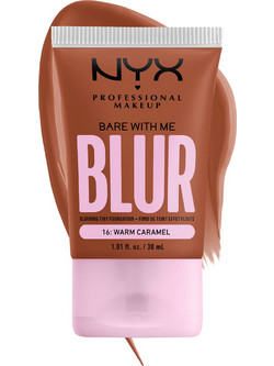 Nyx Μake Up Bare With Me Blur 16 Warm Caramel Liquid Make Up 30ml