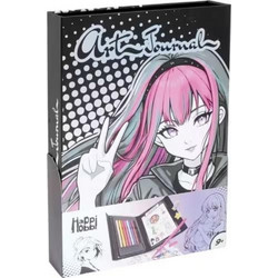 HappiHobbi: Paint by Numbers & Frame - Journal Manga Μαρκαδόροι Σετ Ζωγραφικής Για 9+
