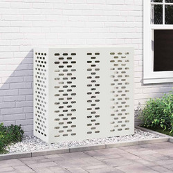 vidaXL Κάλυμμα κλιματιστικού Σκ - Λευκό, 110-x-50-x-105-εκ