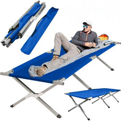 Πτυσσόμενο Ράντζο Camping 187cm Με Ατσάλινο Σκελετό Για Άνετο Ύπνο