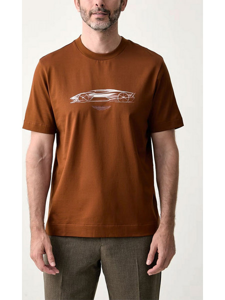 BOSS T-SHIRT C-Taut 181_AM ΚΑΦΕ-ΚΕΡΑΜΙΔΙ