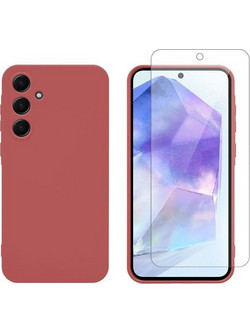 Redshield Samsung Galaxy A35 TPU Tea Red & Tempered Glass Θήκη Κινητού & Προστατευτικό Οθόνης