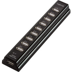 LogiLink UA0096 USB Hub 2.0 USB-A με 10 Θύρες USB-A & Εξωτερική Παροχή Ρεύματος