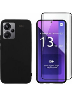 Set Vivid Matte Case Black + 3D Curved Tempered Glass Redmi Note 13 Pro+ 5G (VIMAT353GLASS3DBK) - Black VIMAT353GLASS3DBK