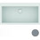 Sanitec 345 Ένθετος Νεροχύτης Γρανίτη Ματ Metallic Silver 86x50cm