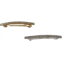 Ro Accessories Μπαρέτα μαλλιών στρας 8 cm 23-0002