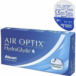 Alcon & Ciba Air Optix Plus HydraGlyde Μηνιαίοι Φακοί Επαφής Σιλικόνης Υδρογέλης 1τμχ