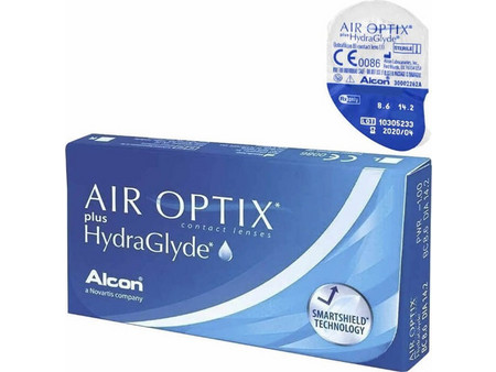 Alcon & Ciba Air Optix Plus HydraGlyde Μηνιαίοι Φακοί Επαφής Σιλικόνης Υδρογέλης 1τμχ