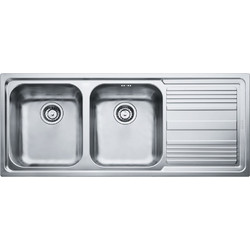 Franke Logica Line LLL 621-116 Δεξιός Ένθετος Νεροχύτης Inox Σαγρέ 116x50cm