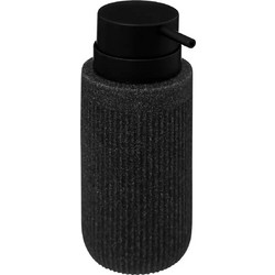 Marva Dispenser Σαπουνιού από Polyresin Onyx Black 7x7x17.4cm 310ml Μαύρο