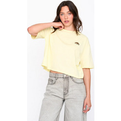 24COLOURS T-Shirt Γυναικεία Κοντομάνικη Μπλούζα Cotton Relaxed Fit - Yellow 12530b
