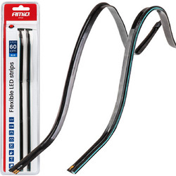 Amio - Ταινία LED COB 12V Μπλε 2x30cm Flexible Πλαϊνού Φωτισμού για Σήμανση & Dynamic Look - Σετ 2 Τεμ. (04578/AM)