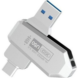 XO U50 128GB USB Stick 3.2 Gen 1 με USB-A & USB-C