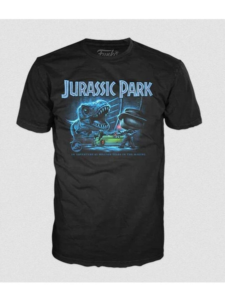 Funko Pop! Tee: Jurassic Park - T-Rex With Jeep (L)