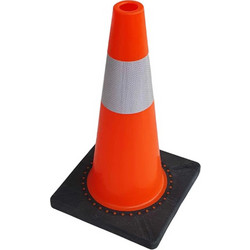 Κώνος σήμανσης PVC εύκαμπτος πορτοκαλί 45cm