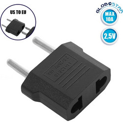 GLOBOSTAR(R) PLUGGO 78957 Αντάπτορας/Μετατροπέας από Αμερικάνικη Πρίζα σε Ευρωπαϊκή AC 220-240V IP20 - Μ3.5 x Π1.4 x Υ4.2cm
