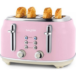 Ρετρό Ανοξείδωτη Φρυγανιέρα 4 θέσεων Pink EK-5739 Salter