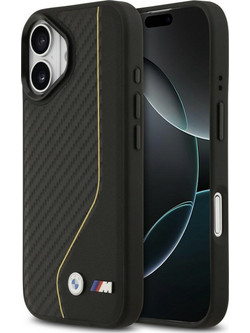 Θήκη BMW M Carbon Line +amp Logo MagSafe για iPhone 17 κίτρινη