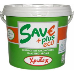 Χρωτέχ Save Plus Eco Οικολογικό Πλαστικό Χρώμα Εσωτερικού Χώρου Λευκό 9lt